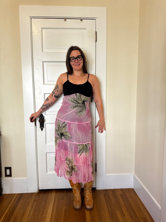 Vintage Dresses & Skirts - NWT Y2K vintage tiered Boho Sundress Sz Lrg